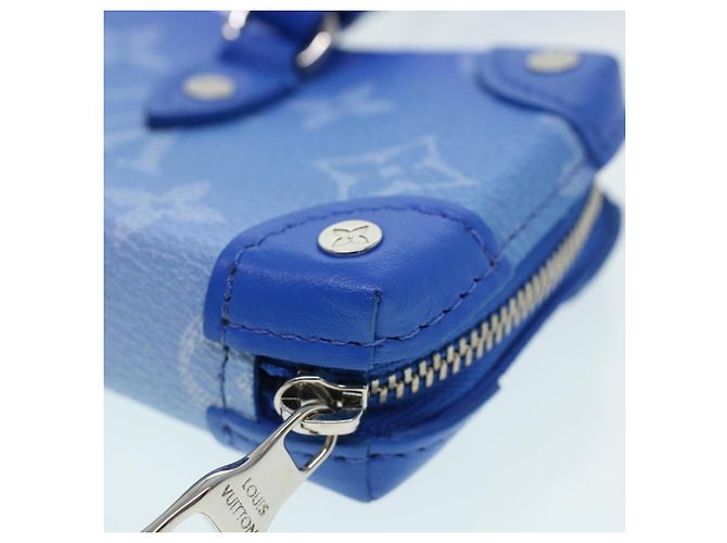 LOUIS VUITTON Pochette Soft Trunk Monogram Clouds Blu M45440 Auth 43556SM Bianco - vista 15