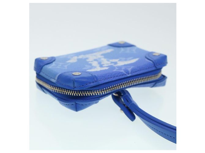 LOUIS VUITTON Pochette Soft Trunk Monogram Clouds Blu M45440 Auth 43556SM Bianco - vista 6