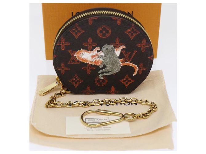 LOUIS VUITTON Catgram Cadena Micro Powat Sombrero Monedero M63886 LV Auth 47211SM Monograma - vista 12