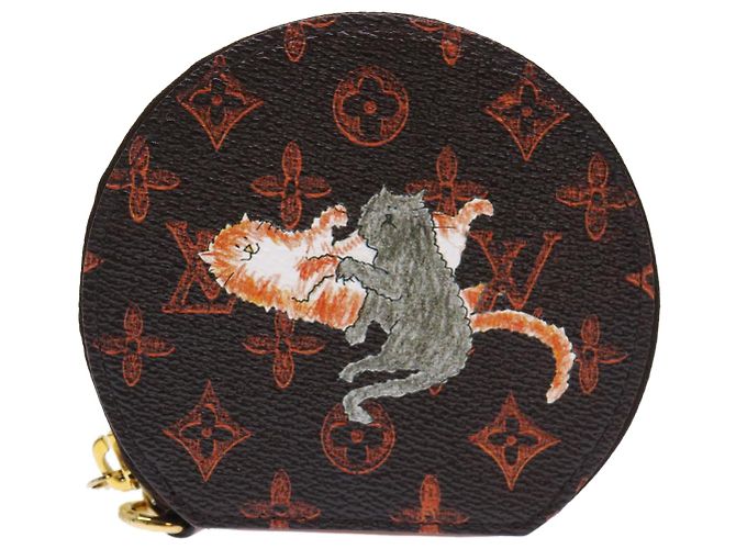LOUIS VUITTON Catgram Cadena Micro Powat Sombrero Monedero M63886 LV Auth 47211SM Monograma - vista 13