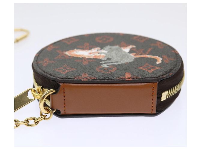 LOUIS VUITTON Catgram Cadena Micro Powat Sombrero Monedero M63886 LV Auth 47211SM Monograma - vista 5
