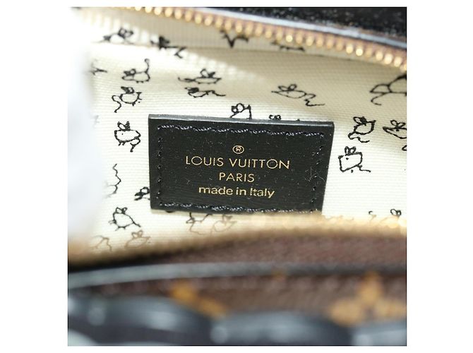 LOUIS VUITTON Catgram Pochette Borsa a Spalla Full Cat Grigia M53165 LV Auth 47438SM Marrone Nero Rosa - vista 17