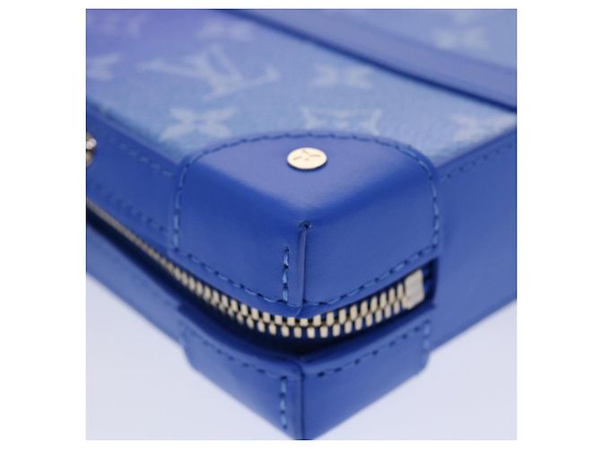 LOUIS VUITTON Monogram Clouds Soft Trunk Wallet Borsa a Spalla M45432 Auth 47398SM Bianco Blu chiaro - vista 16