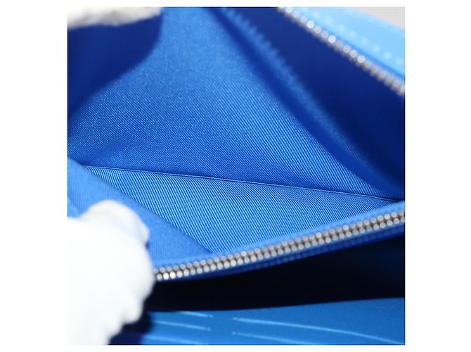 LOUIS VUITTON Monogram Clouds Soft Trunk Wallet Borsa a Spalla M45432 Auth 47398SM Bianco Blu chiaro - vista 21