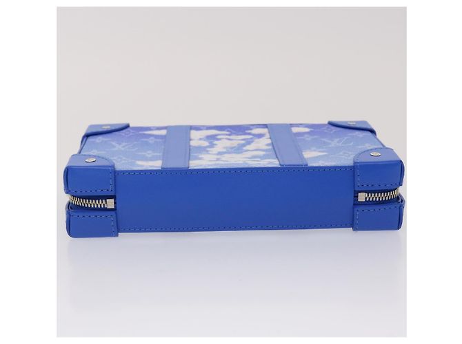 LOUIS VUITTON Monogram Clouds Soft Trunk Wallet Borsa a Spalla M45432 Auth 47398SM Bianco Blu chiaro - vista 6