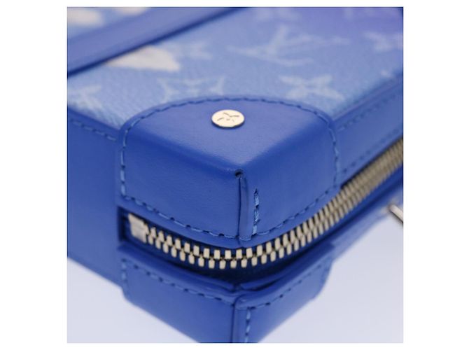 LOUIS VUITTON Monogram Clouds Soft Trunk Wallet Borsa a Spalla M45432 Auth 47398SM Bianco Blu chiaro - vista 7