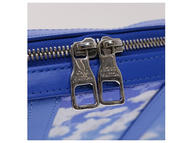LOUIS VUITTON Monogram Clouds Soft Trunk Wallet Borsa a Spalla M45432 Auth 47398SM Bianco Blu chiaro - vista 8