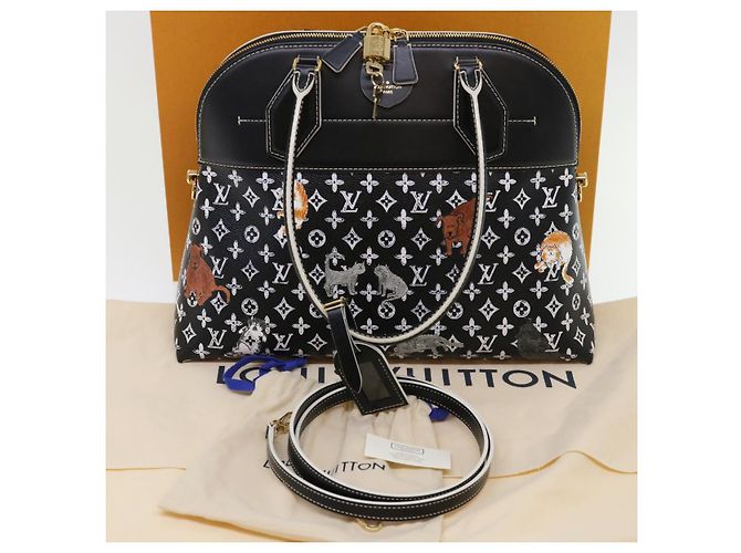 LOUIS VUITTON Catgram Alma Souple Borsa a Mano 2way Nera M44403 LV Auth 52542SM Nero - vista 12