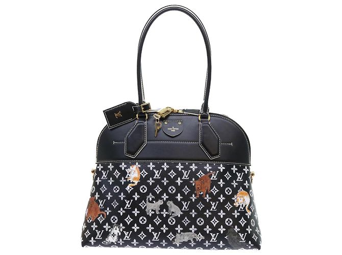 LOUIS VUITTON Catgram Alma Souple Borsa a Mano 2way Nera M44403 LV Auth 52542SM Nero - vista 13