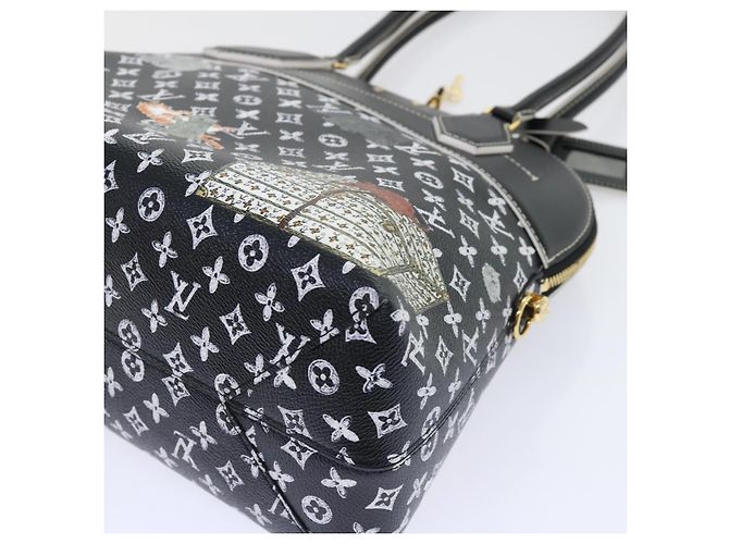 LOUIS VUITTON Catgram Alma Souple Borsa a Mano 2way Nera M44403 LV Auth 52542SM Nero - vista 16