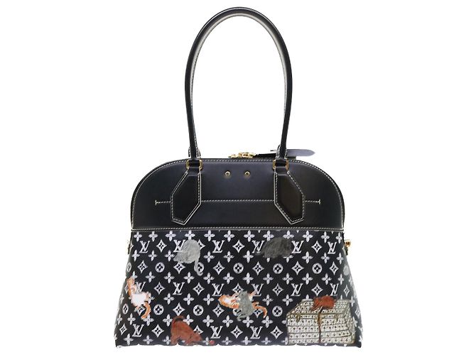LOUIS VUITTON Catgram Alma Souple Borsa a Mano 2way Nera M44403 LV Auth 52542SM Nero - vista 2