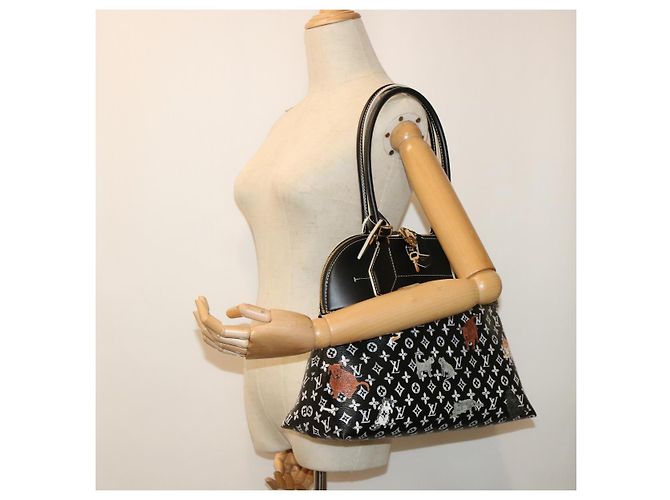 LOUIS VUITTON Catgram Alma Souple Borsa a Mano 2way Nera M44403 LV Auth 52542SM Nero - vista 29