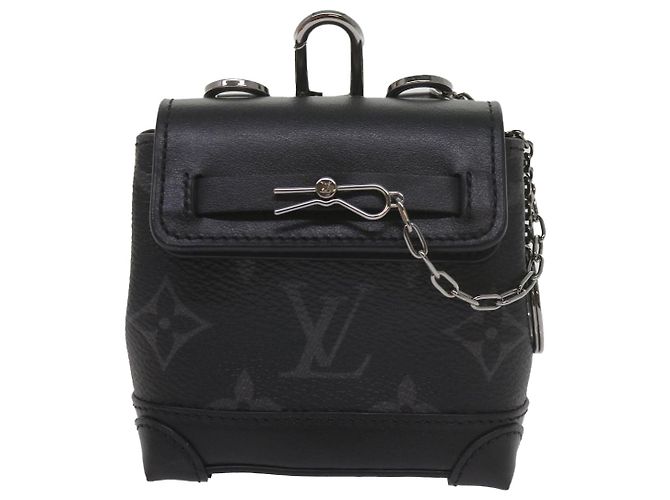 LOUIS VUITTON Pouch Mini Steamer Monogram Eclipse M00340 LV Auth 60001SM Monogramma - vista 13