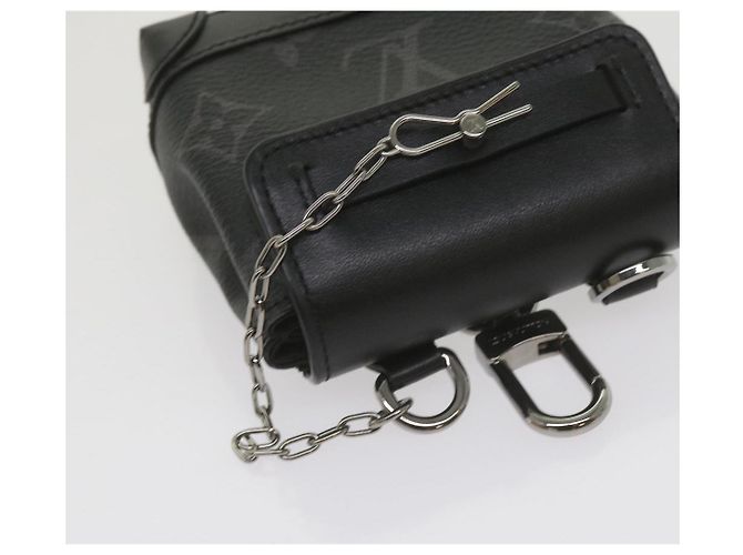 LOUIS VUITTON Pouch Mini Steamer Monogram Eclipse M00340 LV Auth 60001SM Monogramma - vista 18