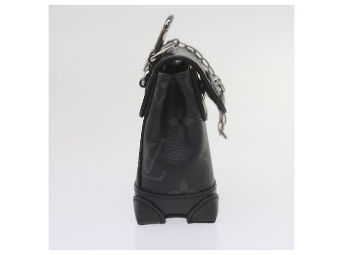 LOUIS VUITTON Pouch Mini Steamer Monogram Eclipse M00340 LV Auth 60001SM Monogramma - vista 3