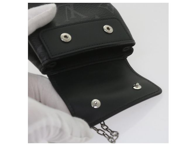 LOUIS VUITTON Pouch Mini Steamer Monogram Eclipse M00340 LV Auth 60001SM Monogramma - vista 9