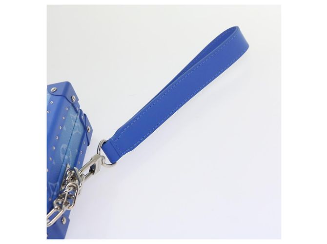 LOUIS VUITTON Monedero Trunk Monogram Clouds Azul M20403 LV Auth 61941SM Blanco - vista 14