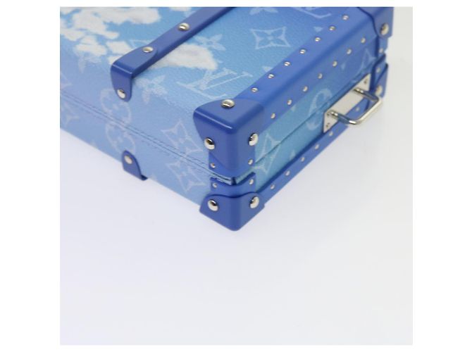 LOUIS VUITTON Monedero Trunk Monogram Clouds Azul M20403 LV Auth 61941SM Blanco - vista 16
