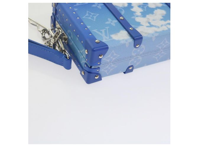LOUIS VUITTON Monedero Trunk Monogram Clouds Azul M20403 LV Auth 61941SM Blanco - vista 17