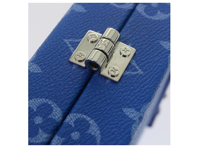 LOUIS VUITTON Monedero Trunk Monogram Clouds Azul M20403 LV Auth 61941SM Blanco - vista 9