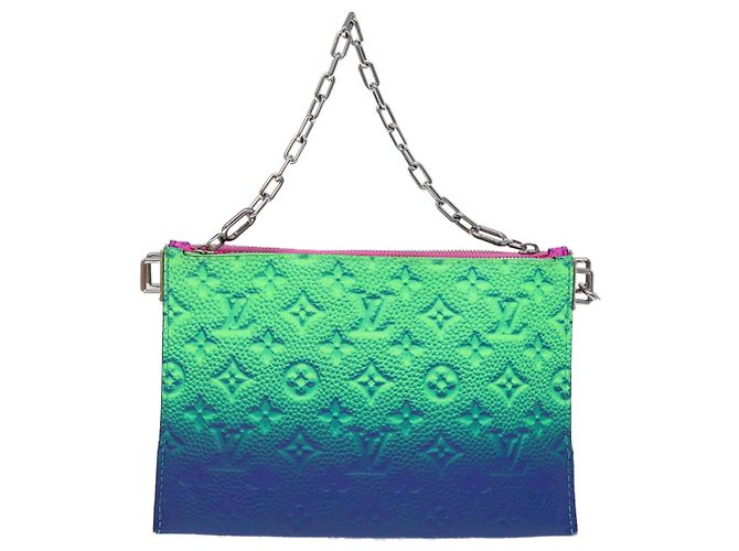 LOUIS VUITTON Pochette Trio Monogram Illusion NM Verde Rosa LV Auth 73911SM - vista 13