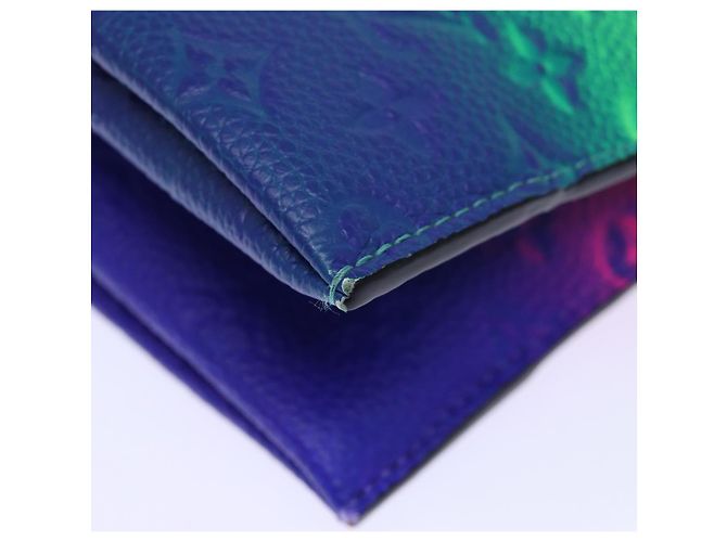 LOUIS VUITTON Pochette Trio Monogram Illusion NM Verde Rosa LV Auth 73911SM - vista 15