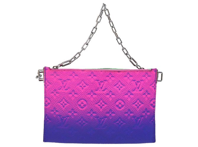LOUIS VUITTON Pochette Trio Monogram Illusion NM Verde Rosa LV Auth 73911SM - vista 2
