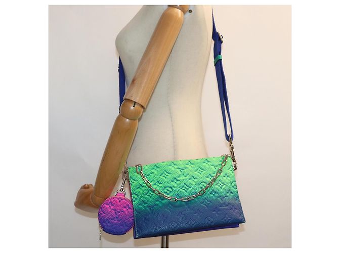 LOUIS VUITTON Pochette Trio Monogram Illusion NM Verde Rosa LV Auth 73911SM - vista 36