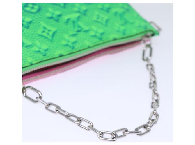 LOUIS VUITTON Pochette Trio Monogram Illusion NM Verde Rosa LV Auth 73911SM - vista 7