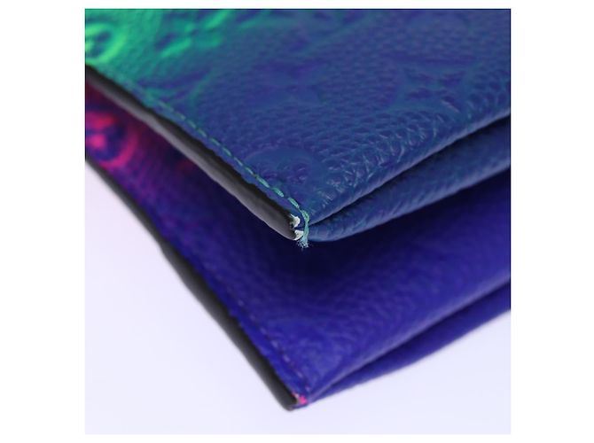 LOUIS VUITTON Pochette Trio Monogram Illusion NM Verde Rosa LV Auth 73911SM - vista 8