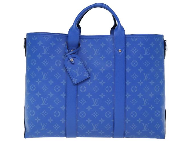 LOUIS VUITTON Taigalama Weekend Tote NM Borsa Tote 2way Blu M31010 LV Auth 74022SM - vista 13
