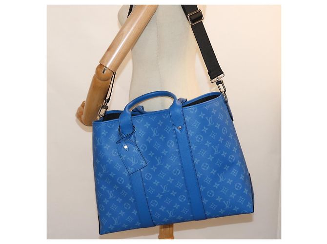LOUIS VUITTON Taigalama Weekend Tote NM Borsa Tote 2way Blu M31010 LV Auth 74022SM - vista 29