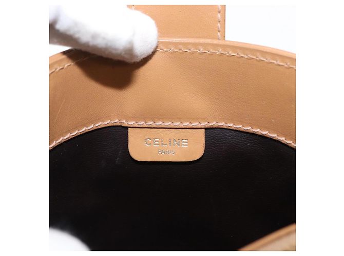 Céline Borsa a Spalla in Tela Macadam CELINE PVC Beige Oro Auth bs31348 D'oro - vista 10