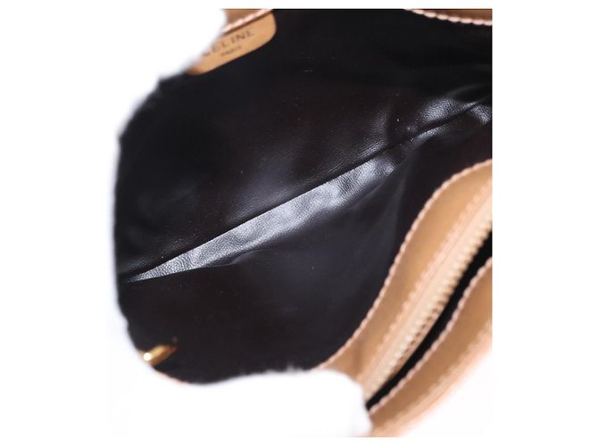 Céline Borsa a Spalla in Tela Macadam CELINE PVC Beige Oro Auth bs31348 D'oro - vista 11