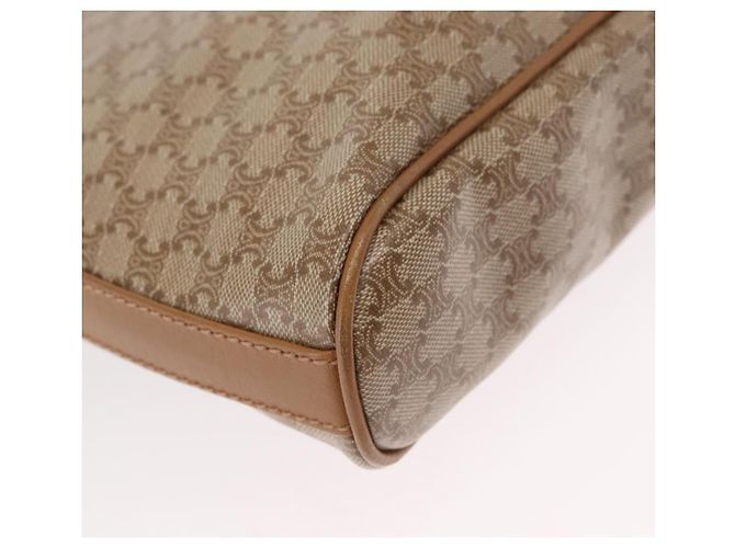 Céline Borsa a Spalla in Tela Macadam CELINE PVC Beige Oro Auth bs31348 D'oro - vista 15