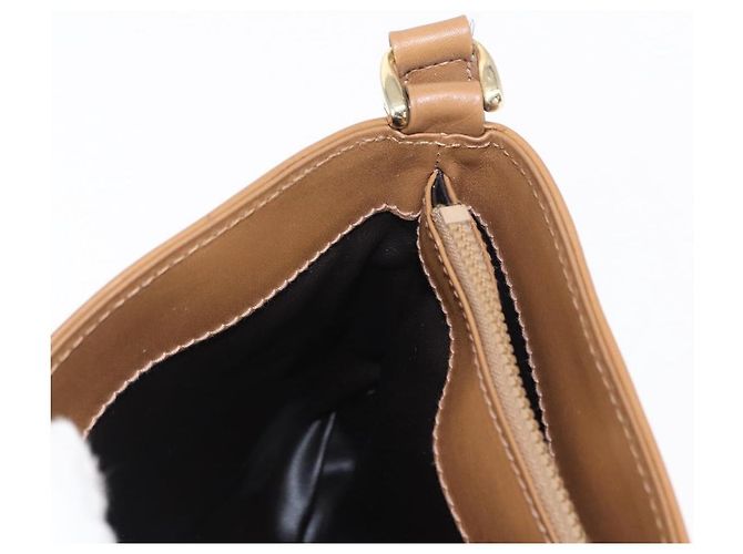 Céline Borsa a Spalla in Tela Macadam CELINE PVC Beige Oro Auth bs31348 D'oro - vista 18
