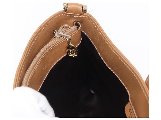 Céline Borsa a Spalla in Tela Macadam CELINE PVC Beige Oro Auth bs31348 D'oro - vista 19