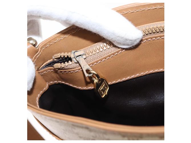 Céline Borsa a Spalla in Tela Macadam CELINE PVC Beige Oro Auth bs31348 D'oro - vista 23