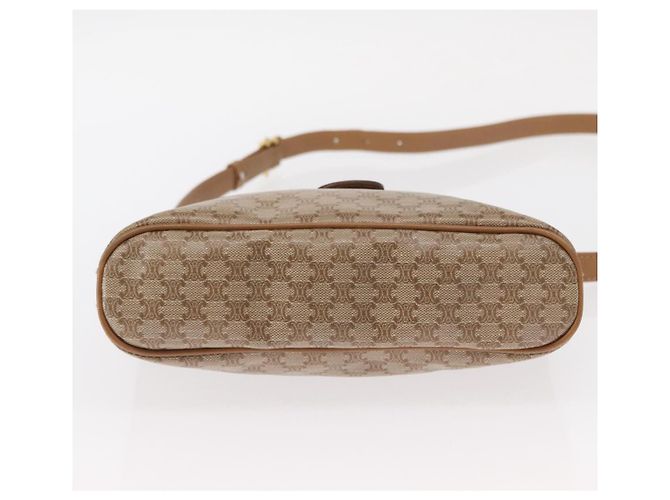 Céline Borsa a Spalla in Tela Macadam CELINE PVC Beige Oro Auth bs31348 D'oro - vista 5