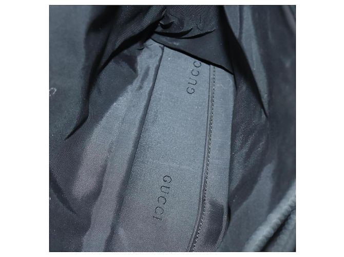Bamboo Borsa Tote in Canvas GG Gucci Nylon 2way Nera Argento 002 1016 Auth BA8455 Nero - vista 11