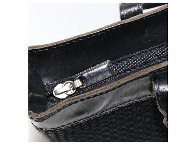 Autre Marque BOTTEGA VENETA Borsa a mano in tela nera Auth 155219 Nero - vista 10