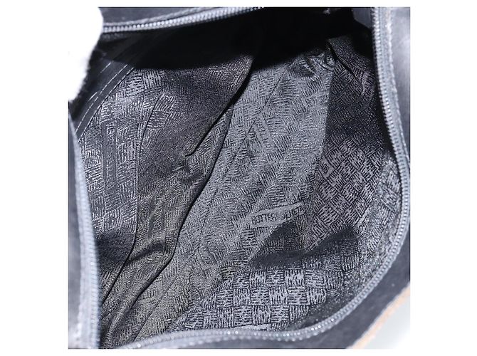 Autre Marque BOTTEGA VENETA Borsa a mano in tela nera Auth 155219 Nero - vista 11