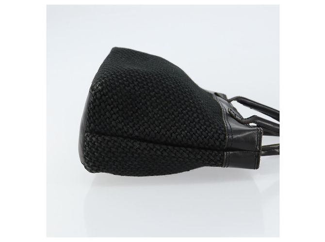 Autre Marque BOTTEGA VENETA Borsa a mano in tela nera Auth 155219 Nero - vista 3