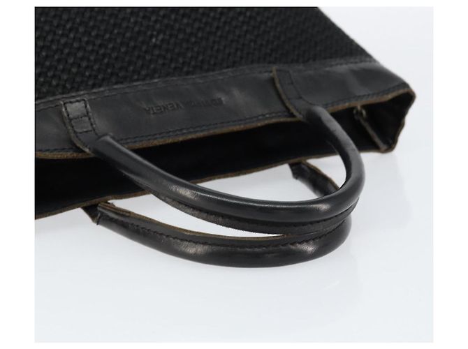 Autre Marque BOTTEGA VENETA Borsa a mano in tela nera Auth 155219 Nero - vista 7