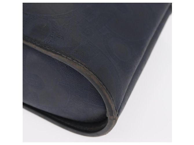 Borsa a mano Christian Dior in pelle blu navy oro Auth 151674 D'oro - vista 16
