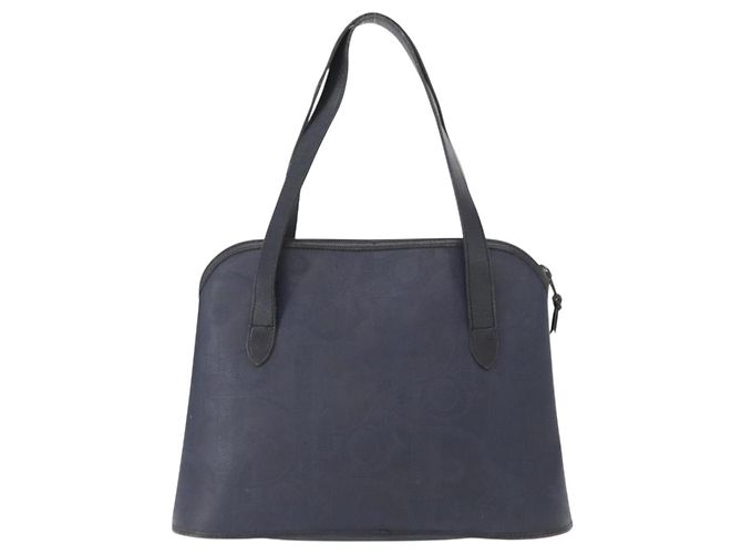 Borsa a mano Christian Dior in pelle blu navy oro Auth 151674 D'oro - vista 2