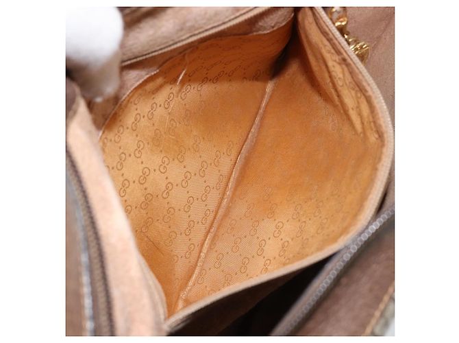 Gucci Borsa a spalla GG Supreme in PVC Beige Oro Auth ep12173 D'oro - vista 11