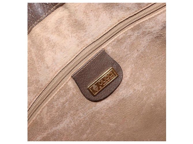 Gucci Borsa a spalla GG Supreme in PVC Beige Oro Auth ep12173 D'oro - vista 19