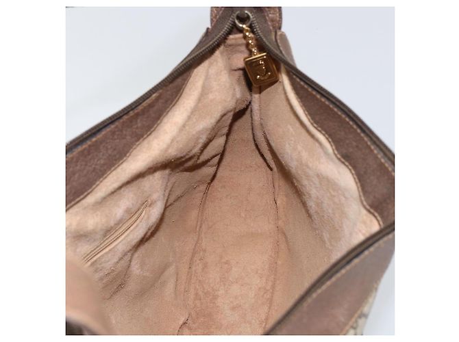 Gucci Borsa a spalla GG Supreme in PVC Beige Oro Auth ep12173 D'oro - vista 20