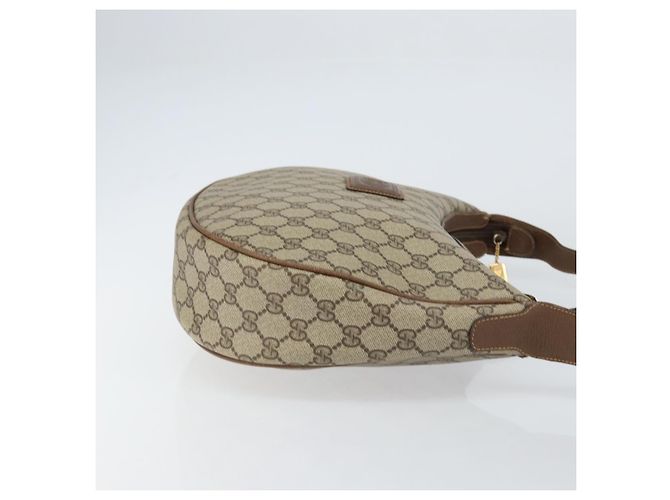 Gucci Borsa a spalla GG Supreme in PVC Beige Oro Auth ep12173 D'oro - vista 3